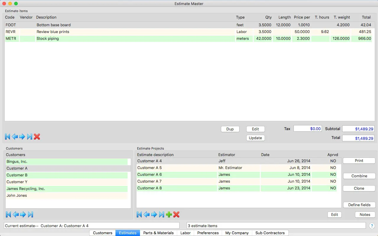 Estimate Master 5.4.0 Mac 破解版 企业分析预算软件