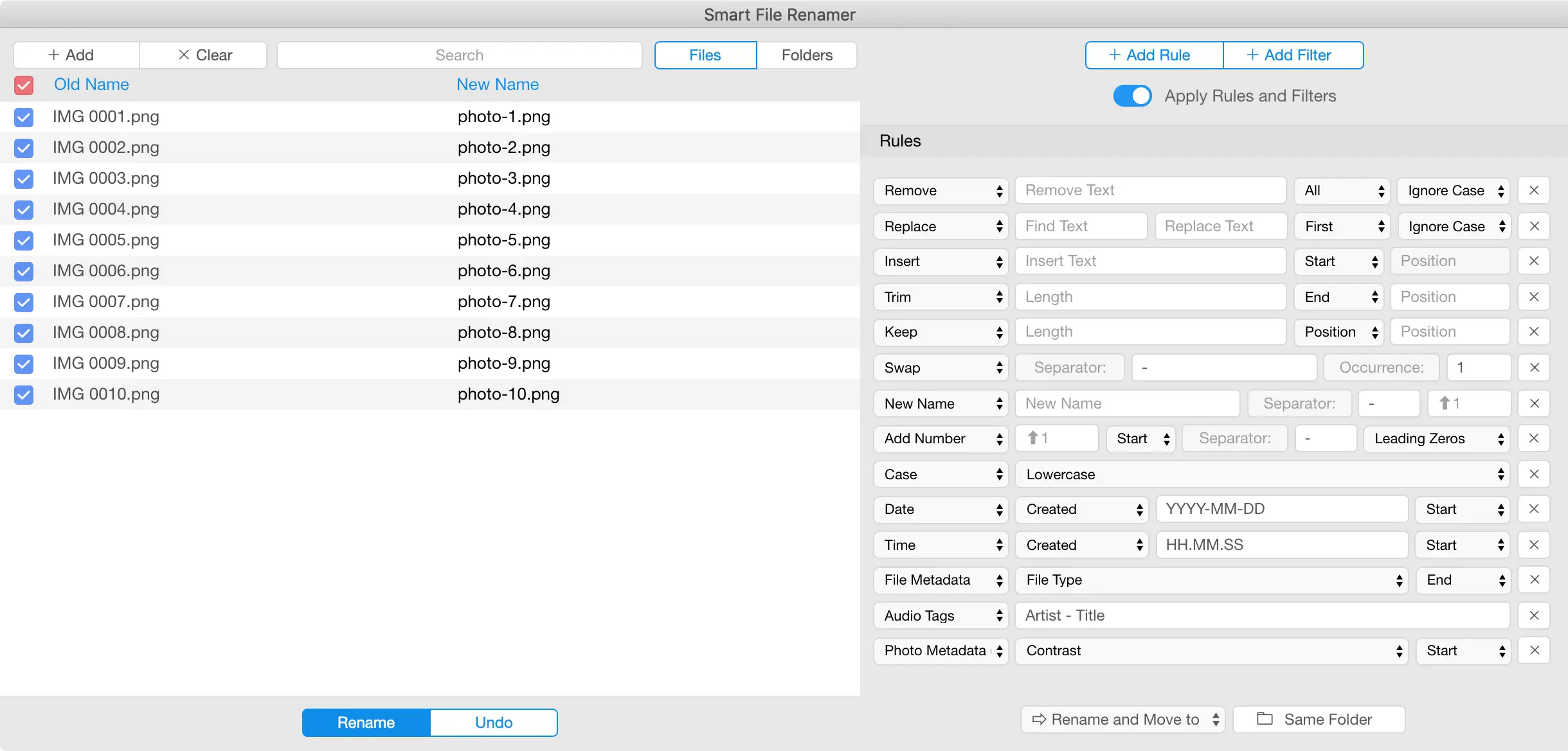 Smart File Renamer 1.4.3 Mac 破解版 智能文件重命名器