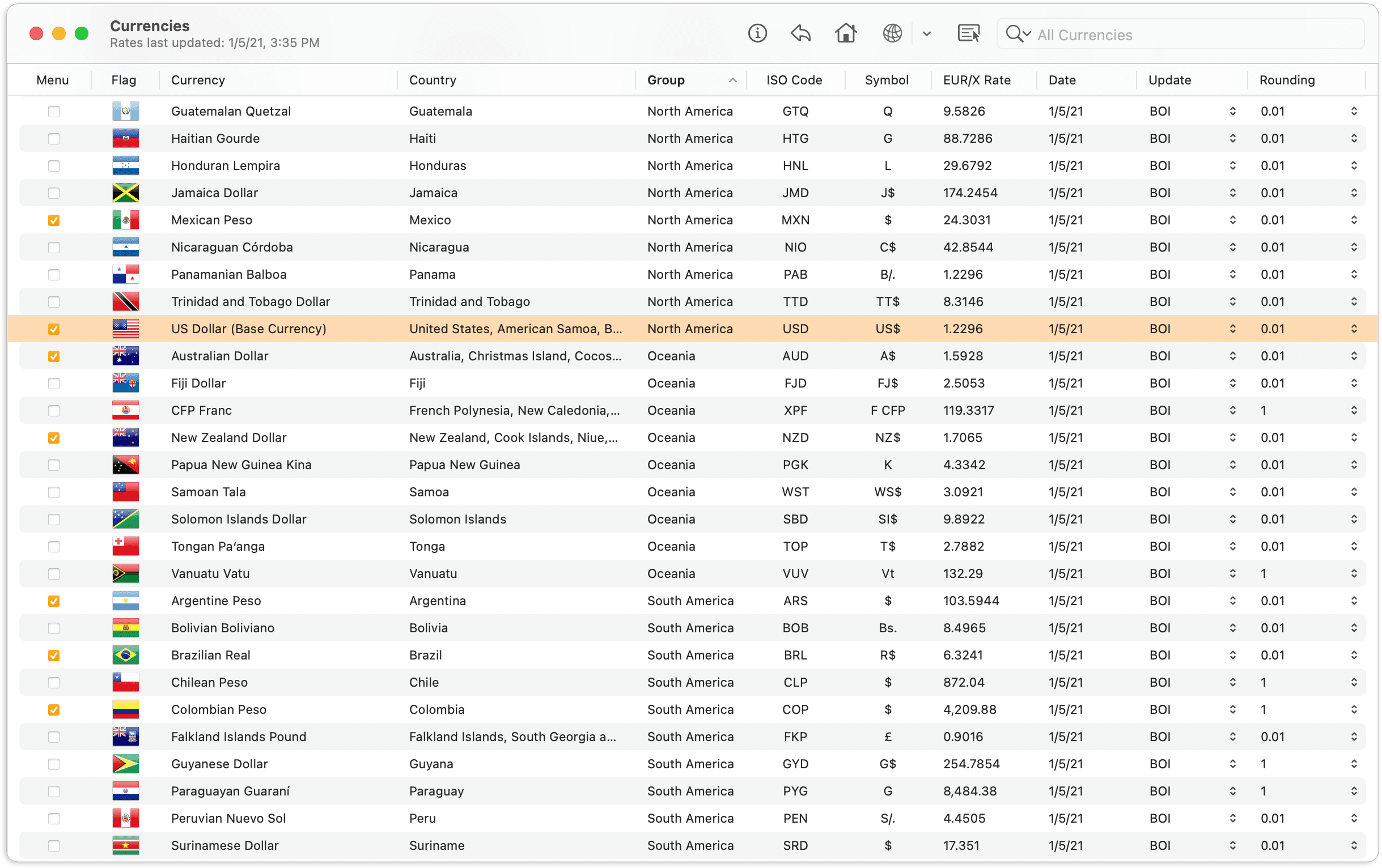 Currency Assistant 3.6.1 Mac 破解版 国际货币汇率计算器