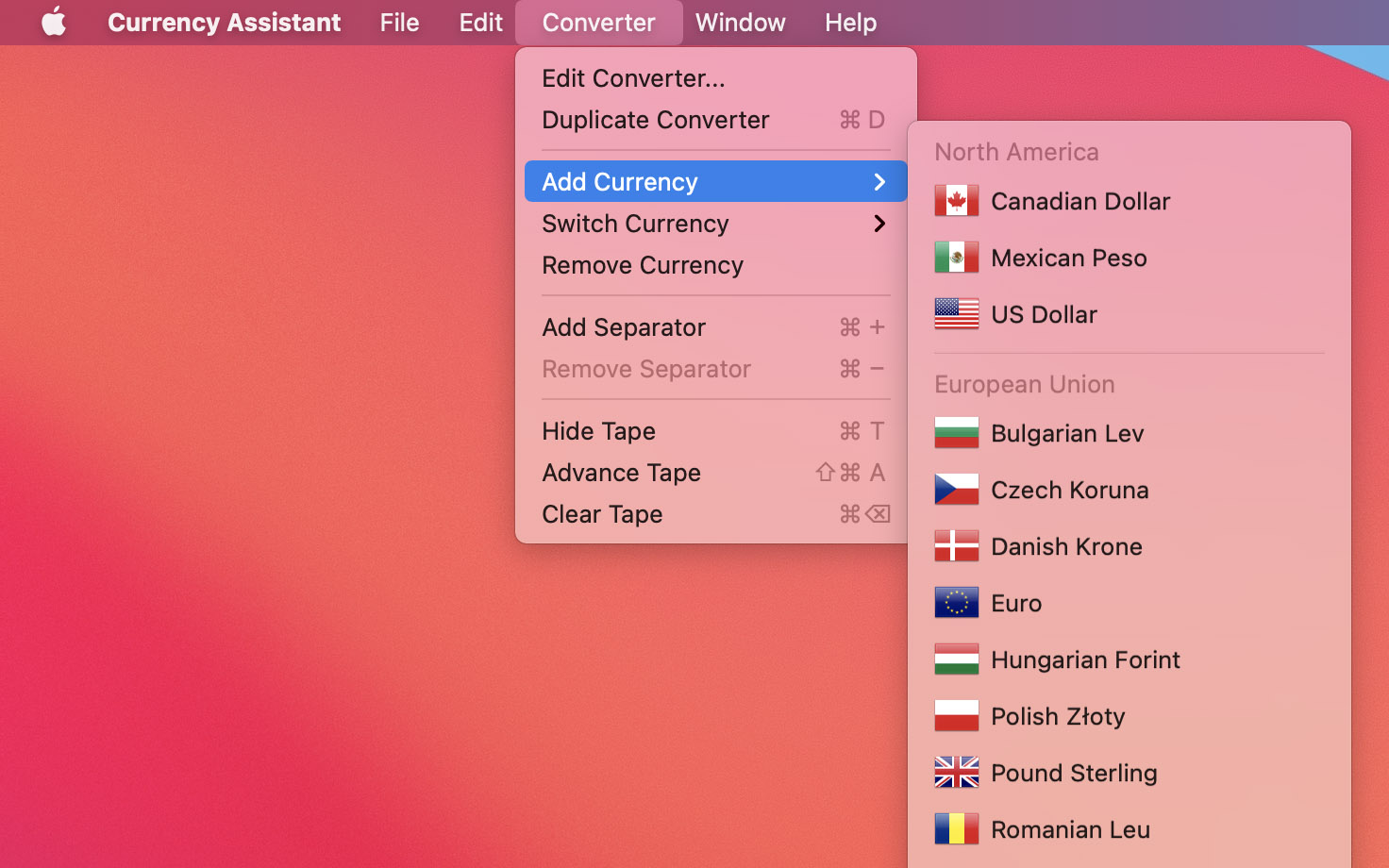 Currency Assistant 3.6.1 Mac 破解版 国际货币汇率计算器