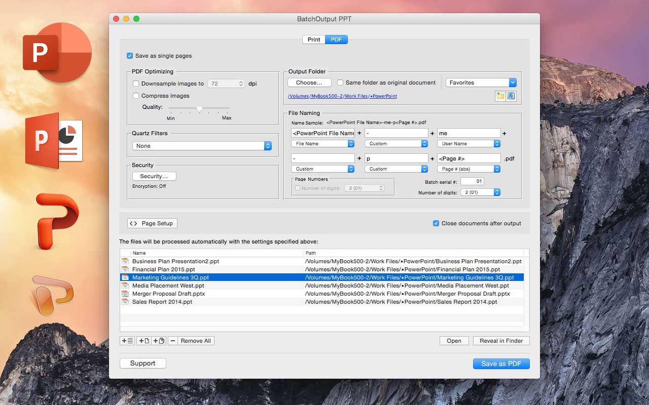 BatchOutput PPT 2.2.23 Mac 破解版 PowerPoint打印和PDF制作工具