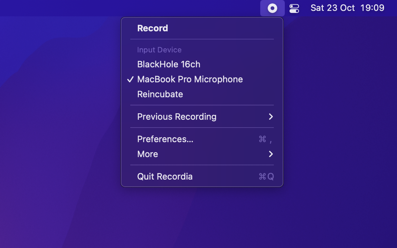 Recordia 2.6.1 Mac 破解版 好用的音频录制软件