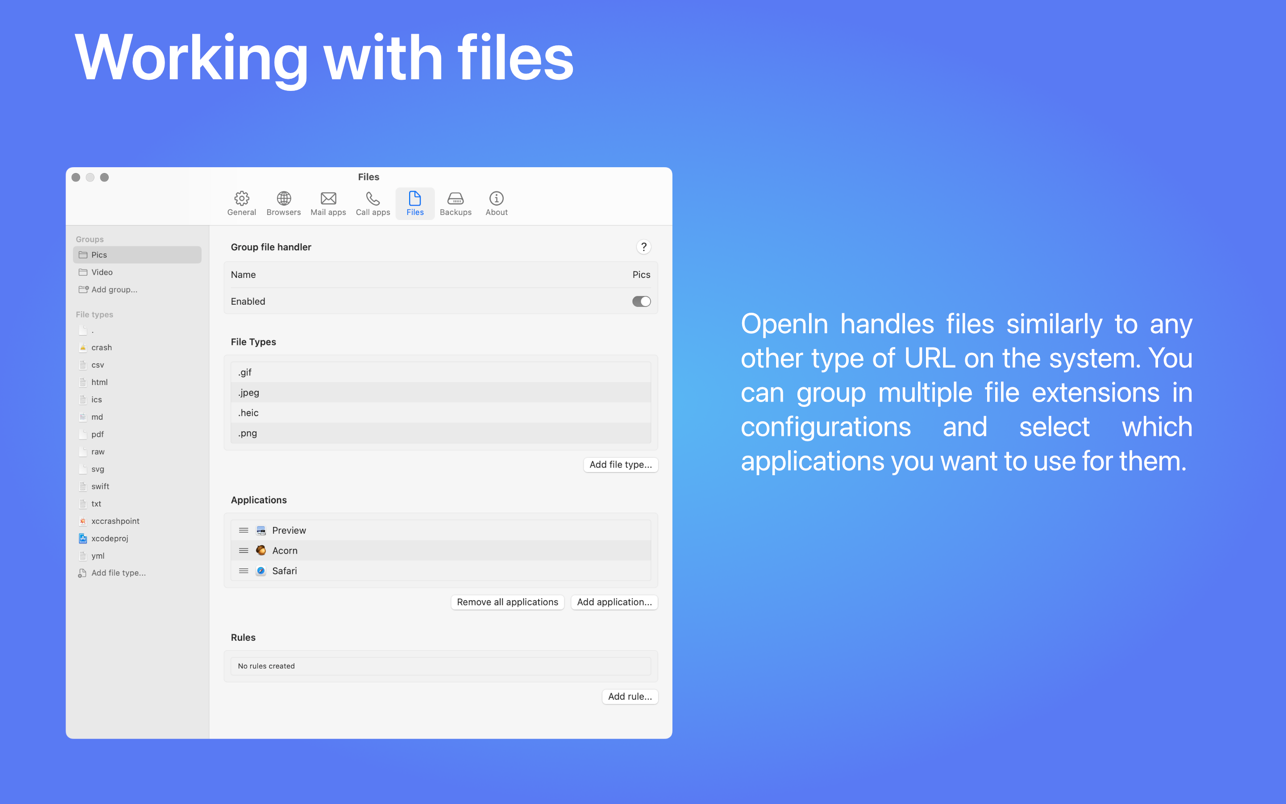 OpenIn 4 Advanced Link Handler 4.0.2 Mac 破解版 高级链接处理工具