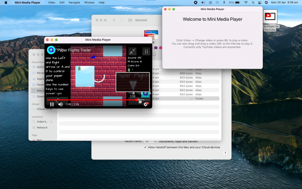 Mini Media Player 2.1.3 Mac 破解版 迷你画中画视频播放器
