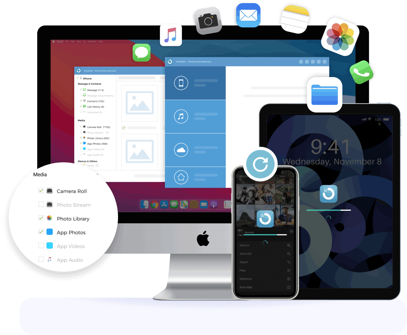 FonePaw iPhone Data Recovery 7.5.0.126332 Mac 中文破解版 iPhone数据恢复软件