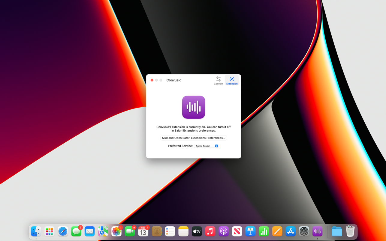 Convusic 1.17 Mac 破解版 在不同的音乐流服务中打开音乐流服务链接