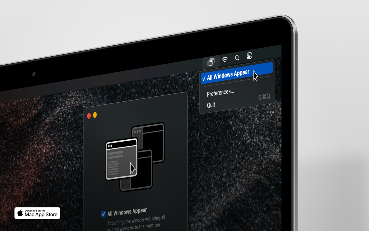 All Windows Appear 1.2.8 Mac 破解版 窗口显示工具