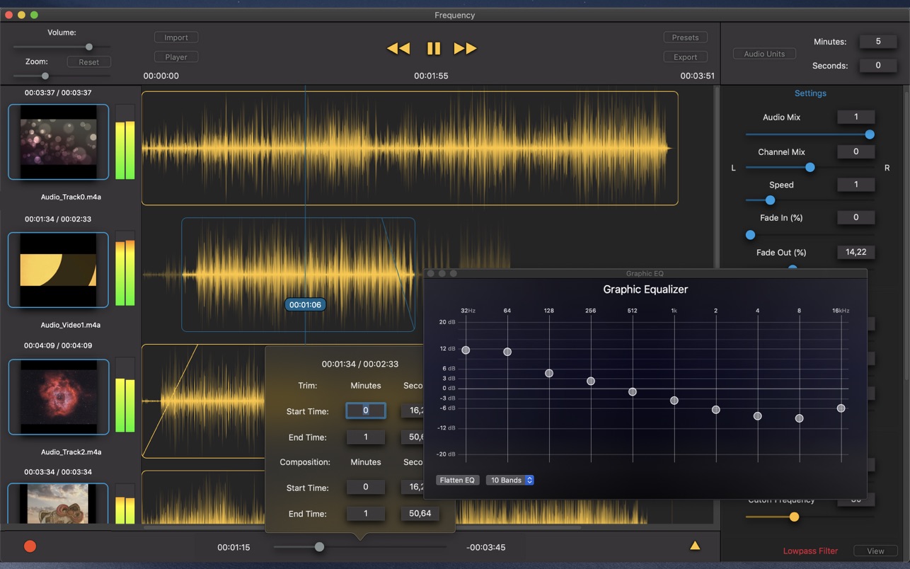 Frequency – Music Studio 2.4 Mac 破解版 音频音轨处理工具