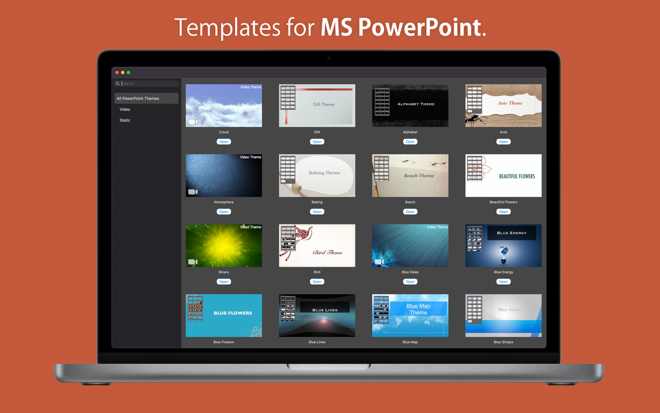 Template for MS PowerPoint 6.0 Mac 破解版 PowerPoint演示模板合集