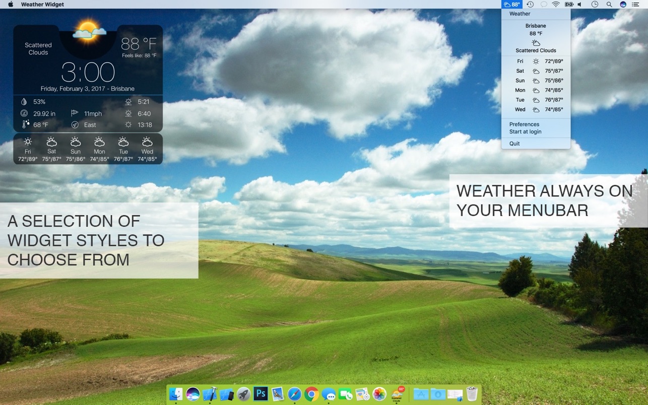 Weather Widget 4.0.0 Mac 中文破解版 桌面天气预报工具