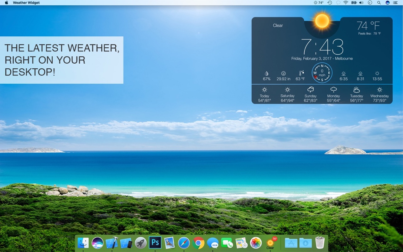 Weather Widget 4.0.0 Mac 中文破解版 桌面天气预报工具