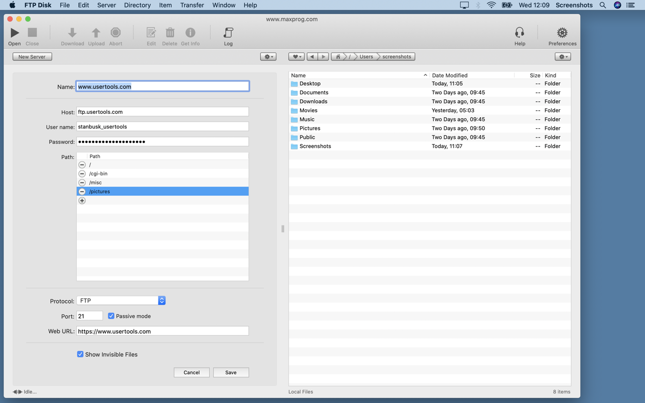 FTP Disk 1.5.2 Mac 中文破解版 FTP客户端工具