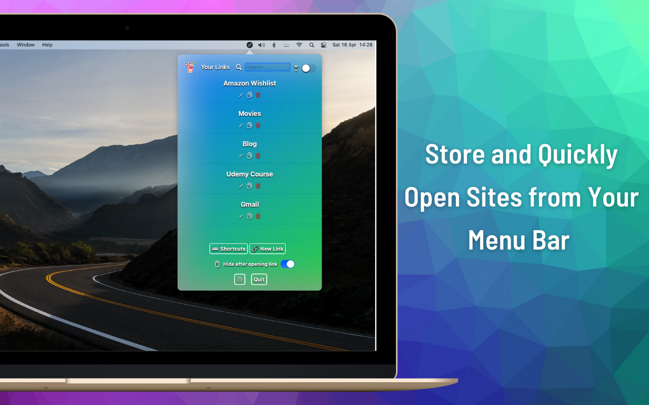 BarLinks 1.1 Mac 破解版 书签管理软件