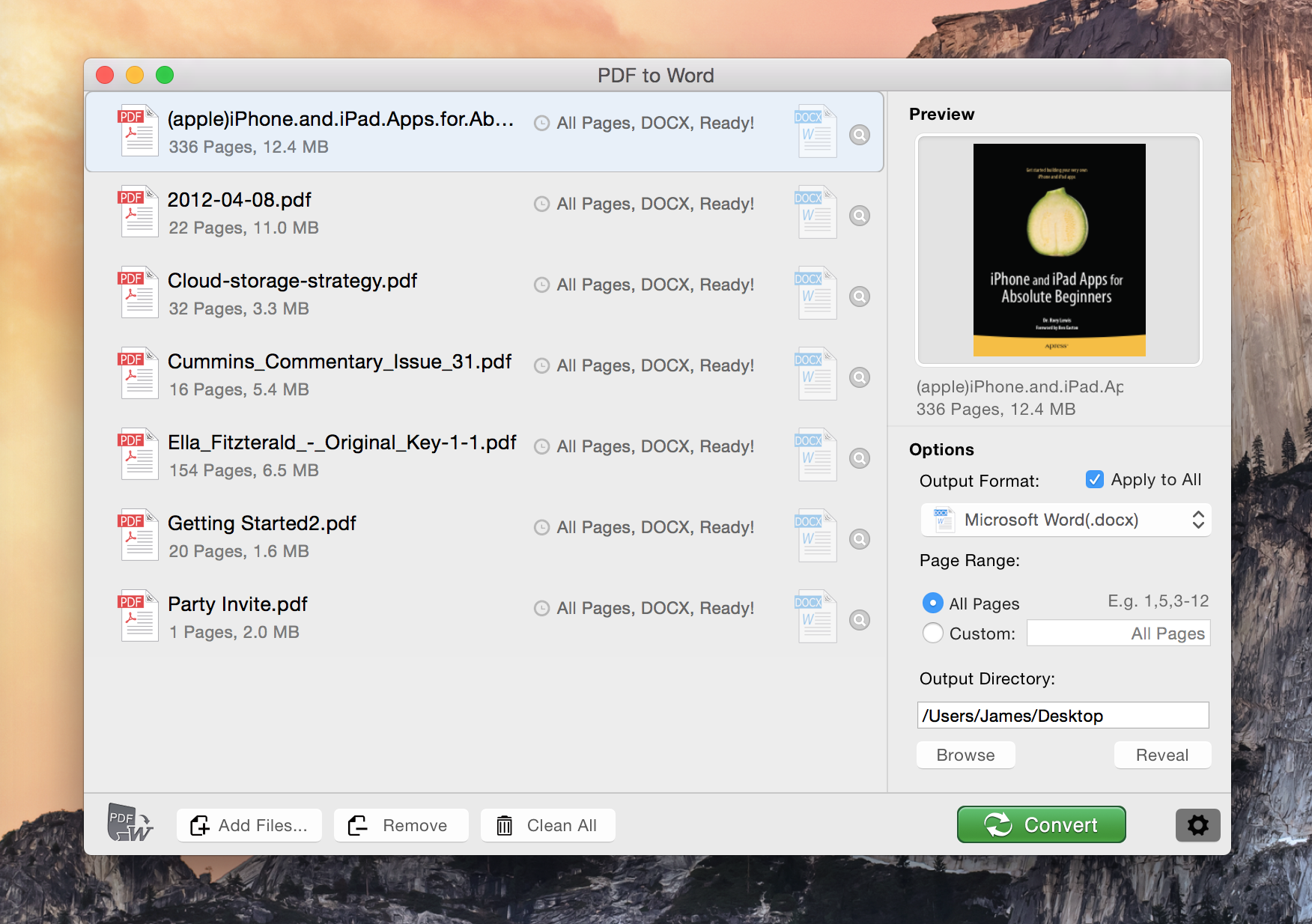 PDF to Word by Flyingbee 4.3.4 Mac 破解版 飞蜂PDF转Word工具