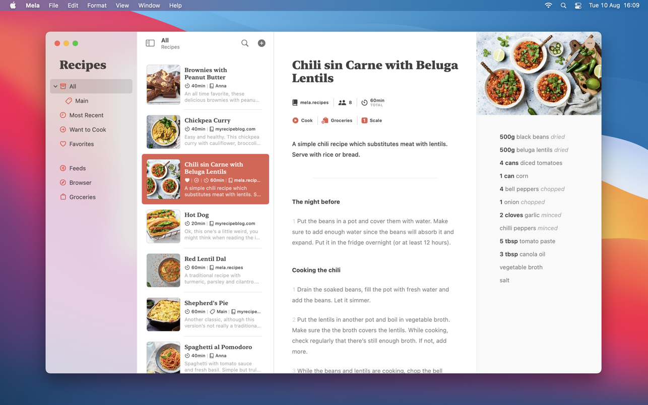 Mela 1.6.3 Mac 破解版 食谱管理软件