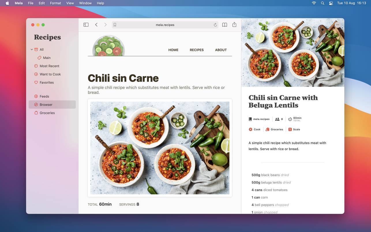 Mela 1.6.3 Mac 破解版 食谱管理软件