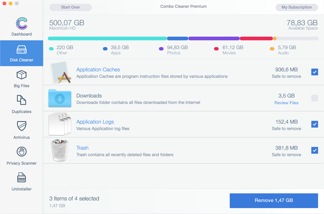 Combo Cleaner Premium 1.4 Mac 破解版 - Mac系统病毒和恶意软件清除工具