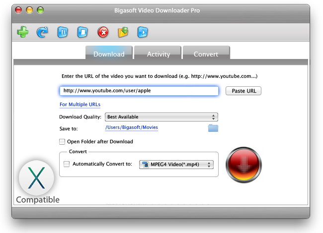Bigasoft Video Downloader Pro 3.25.1.8322 Mac 破解版 - 视频下载