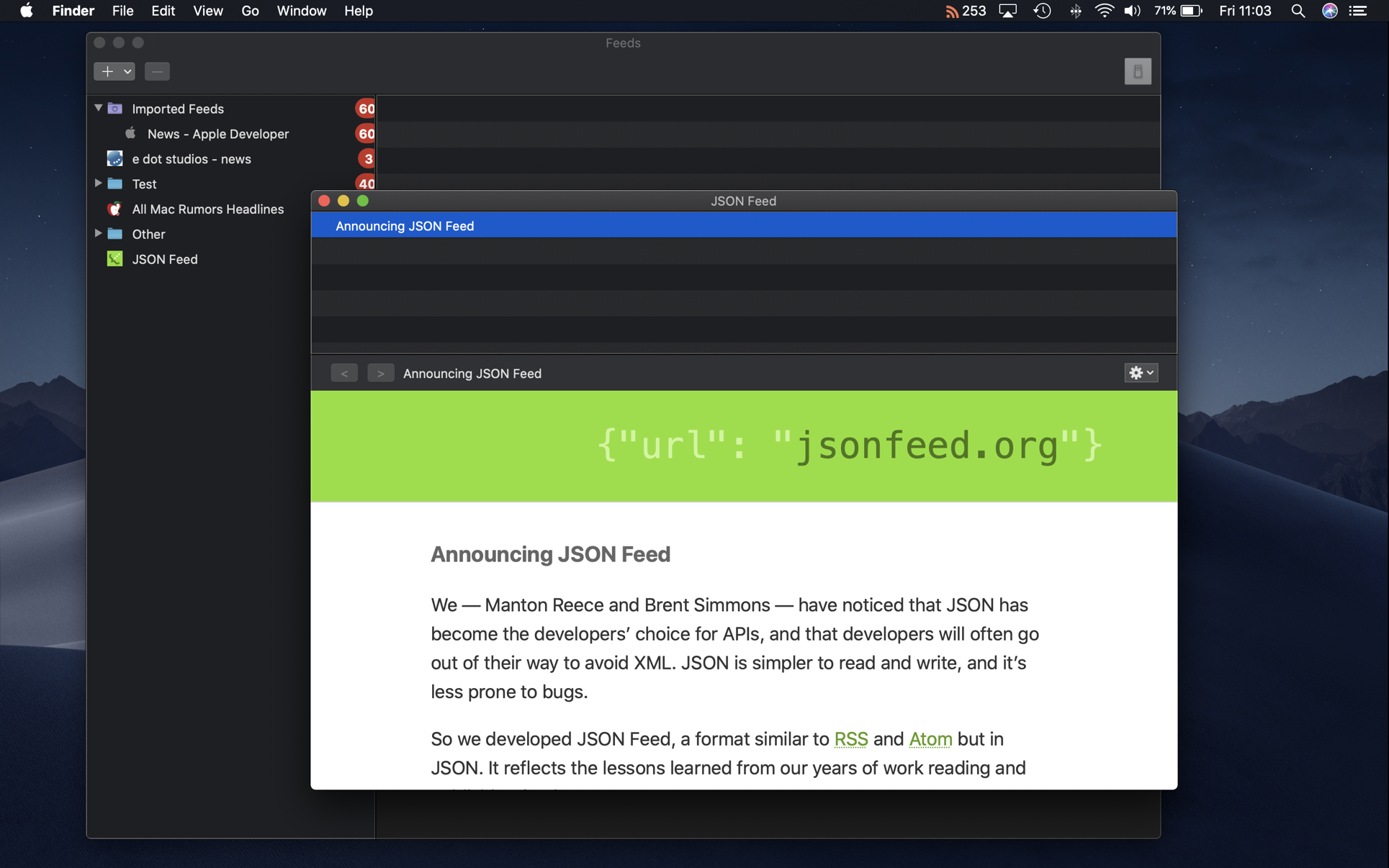 RSS Menu 3.3.1 Mac 破解版 菜单栏RSS管理工具