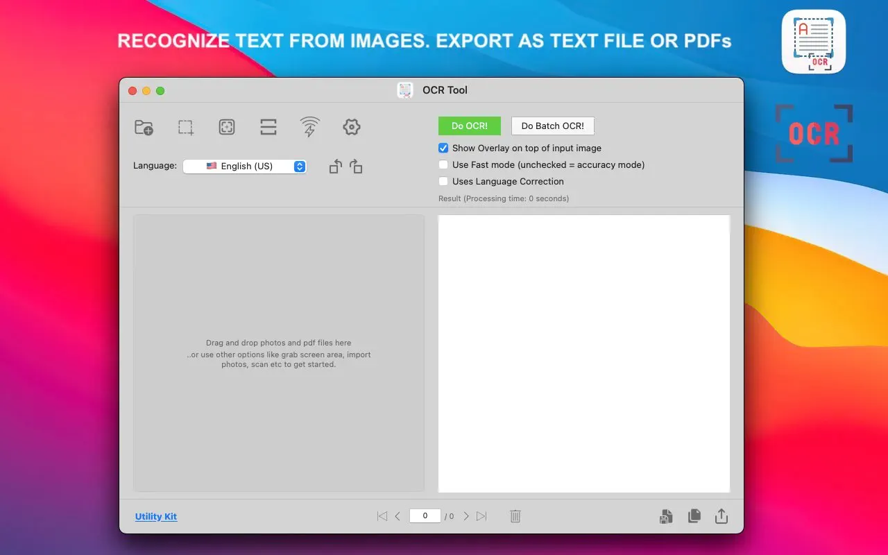 OCR Tool PRO 1.0 Mac 破解版 OCR文字识别软件