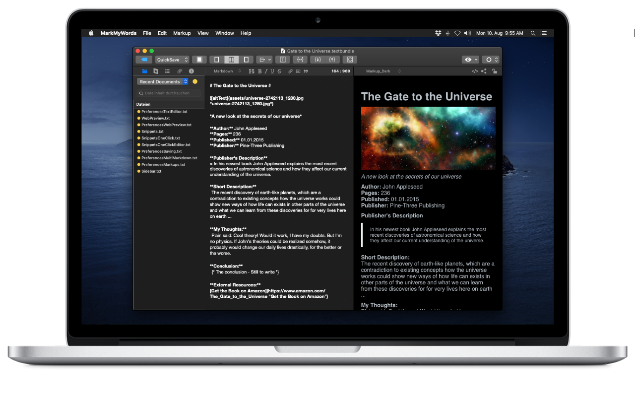MarkMyWords 2.5.1 Mac 破解版 便捷文本编辑器