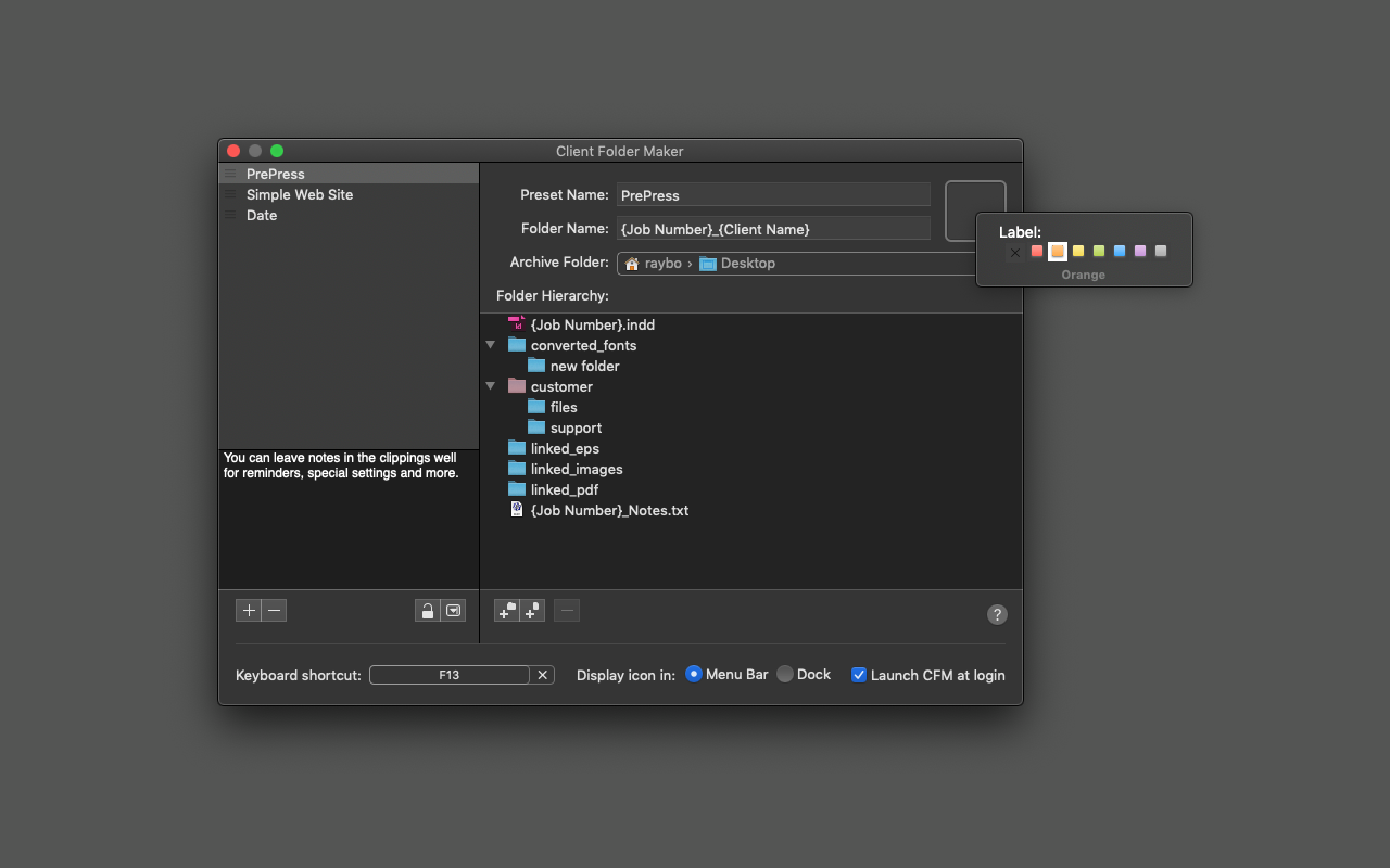 Client Folder Maker Mac 破解版 通用文件夹创建和管理工具