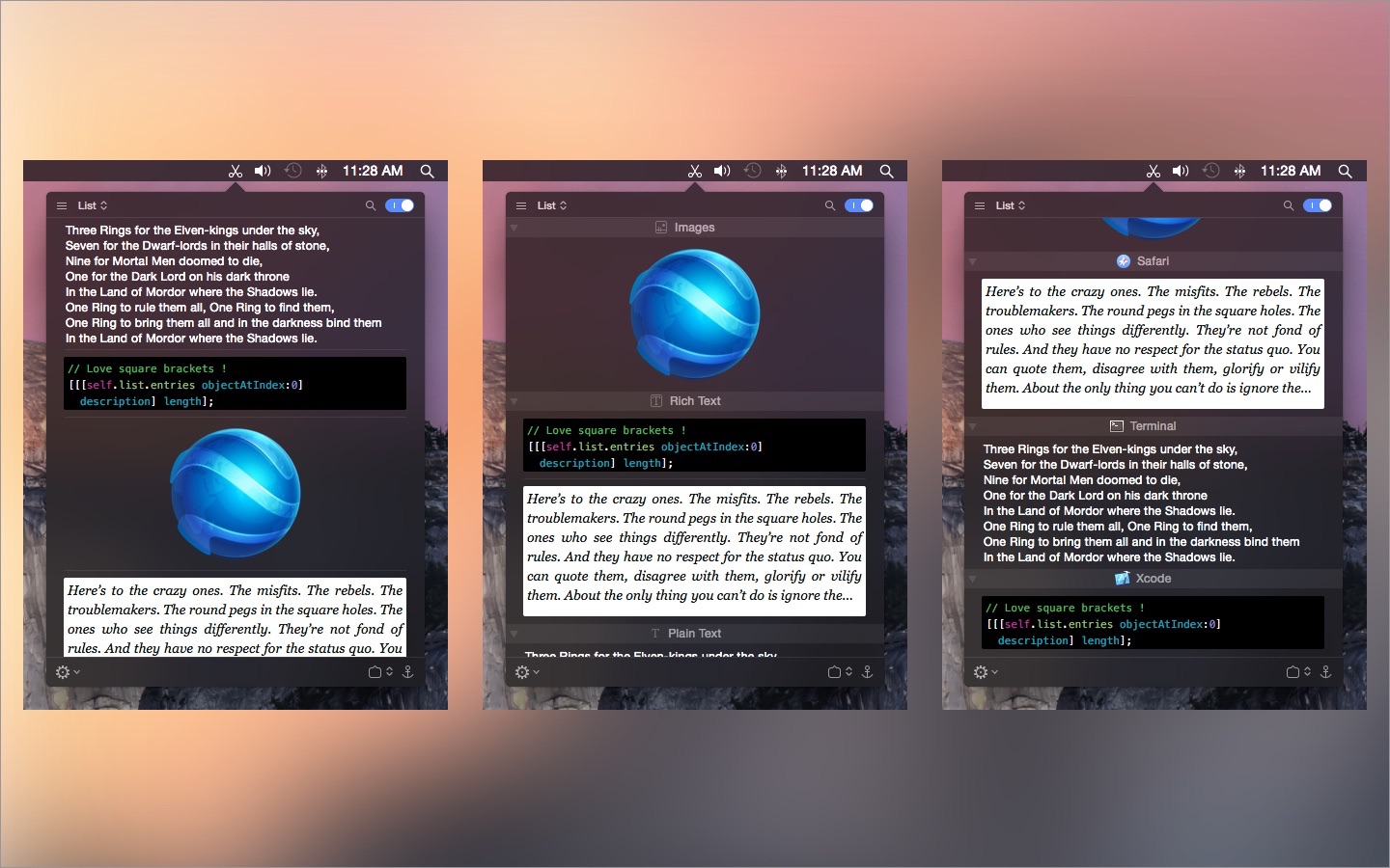 Clipboard Center 2.2.2 Mac 破解版 优秀的剪切板增强管理工具