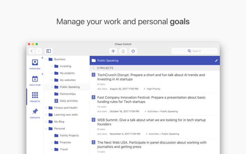 Chaos Control for Mac 1.15 破解版 - GTD, Tasks & To-Do Lists