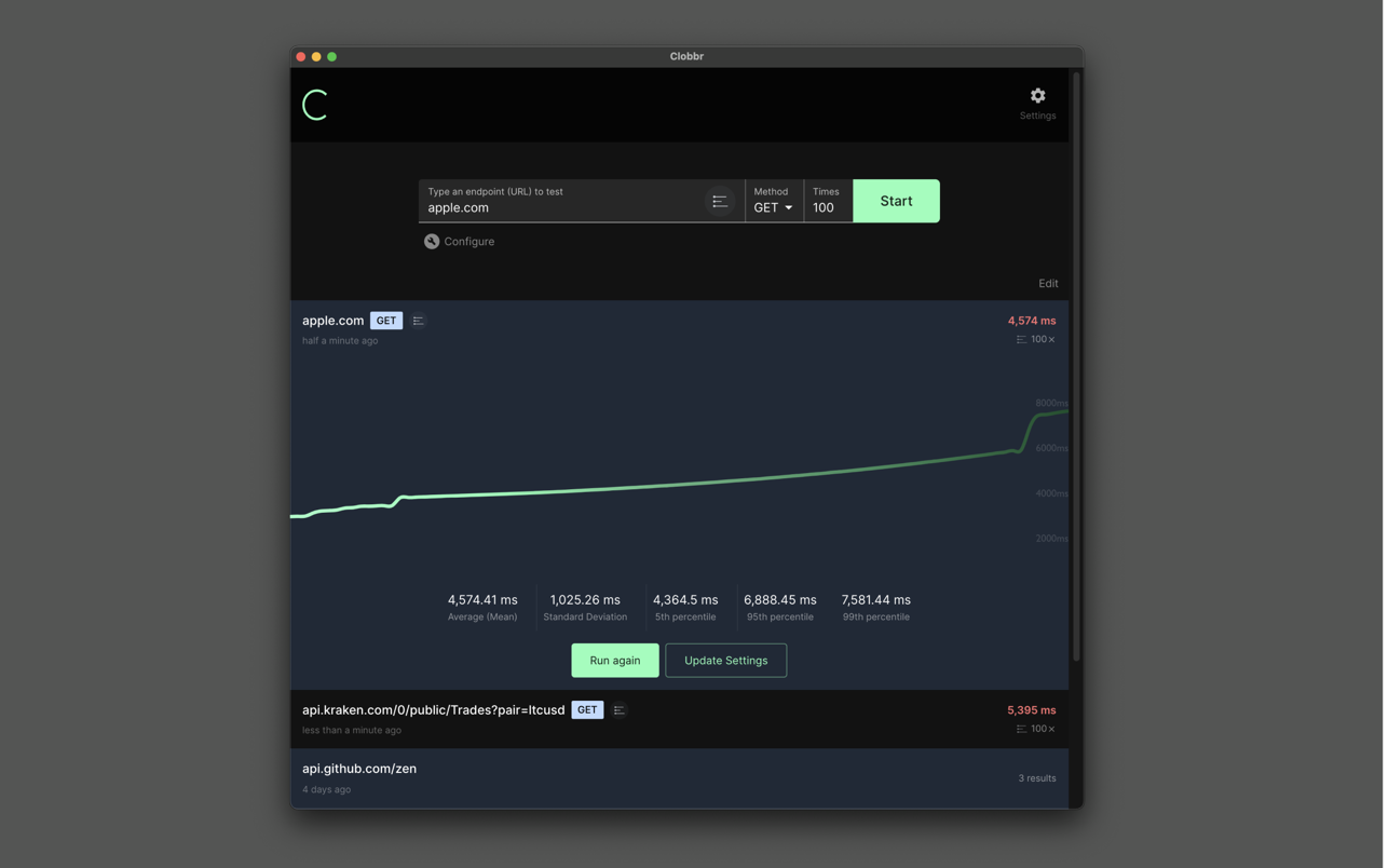 Clobbr – Test Endpoint Speed 1.5.1 Mac 破解版 开发者api端点测试工具
