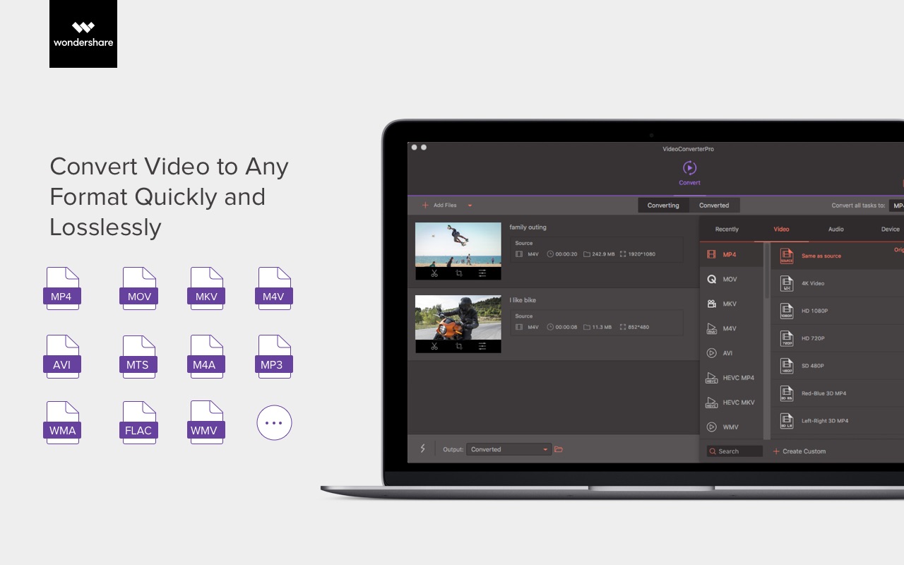 Wondershare Video Converter Pro Mac 破解版 强大的万能视频格式转换工具