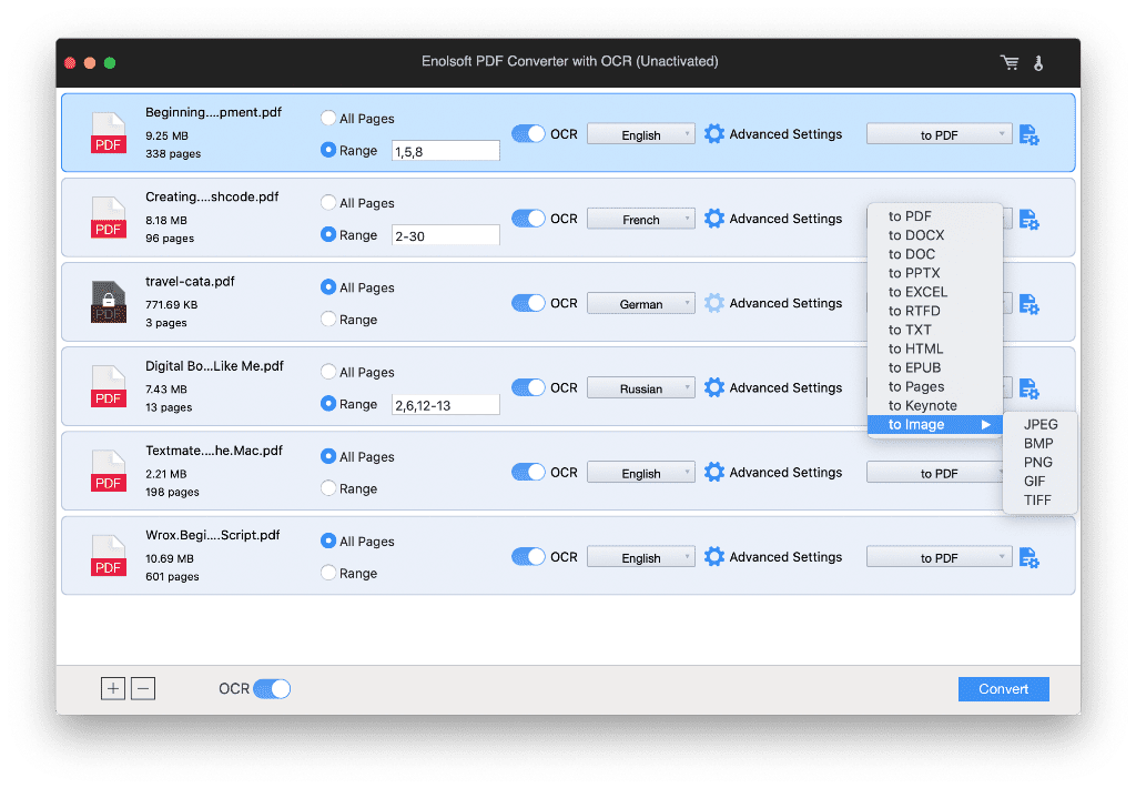 Enolsoft PDF Converter with OCR 6.8.0 破解版 - 多功能PDF转换器