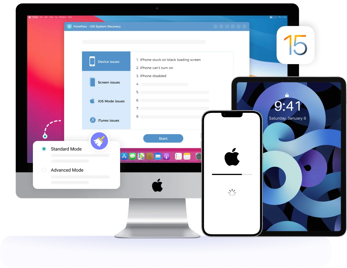 FonePaw iOS System Recovery 7.1.0 Mac 中文破解版 iOS系统专业修复工具