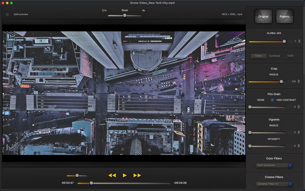 Cinematic Video Effects 1.4 Mac 破解版 极简好用的视频编辑工具