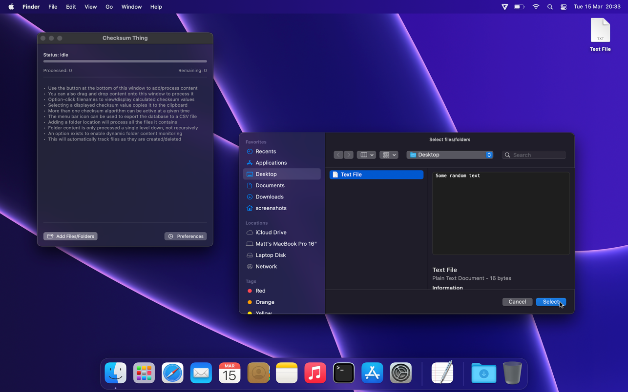 Checksum Thing 2.1.1 Mac 破解版 菜单栏计算和校验工具