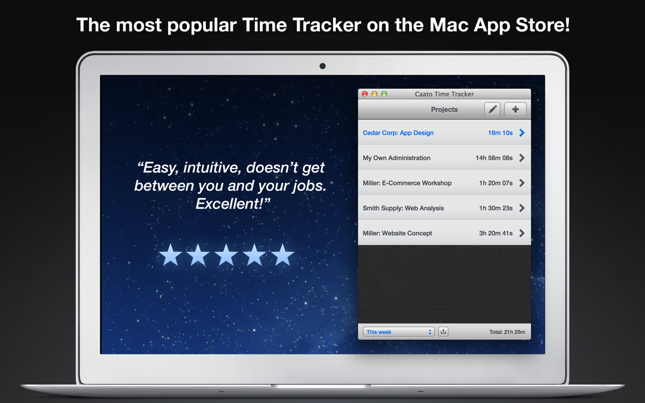 Caato Time Tracker 1.1.17 Mac 破解版 时间追踪