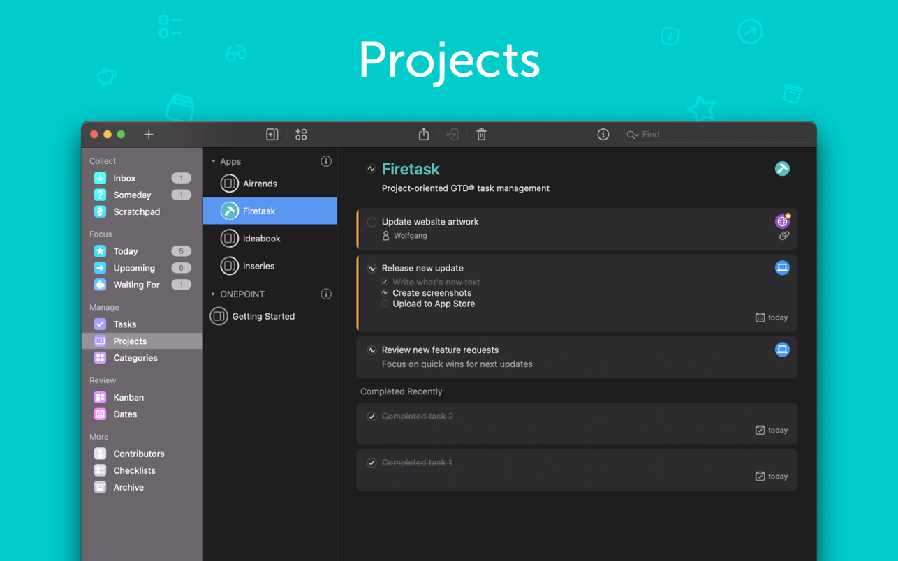 Firetask 4.6.9 Mac 破解版 GTD任务管理工具