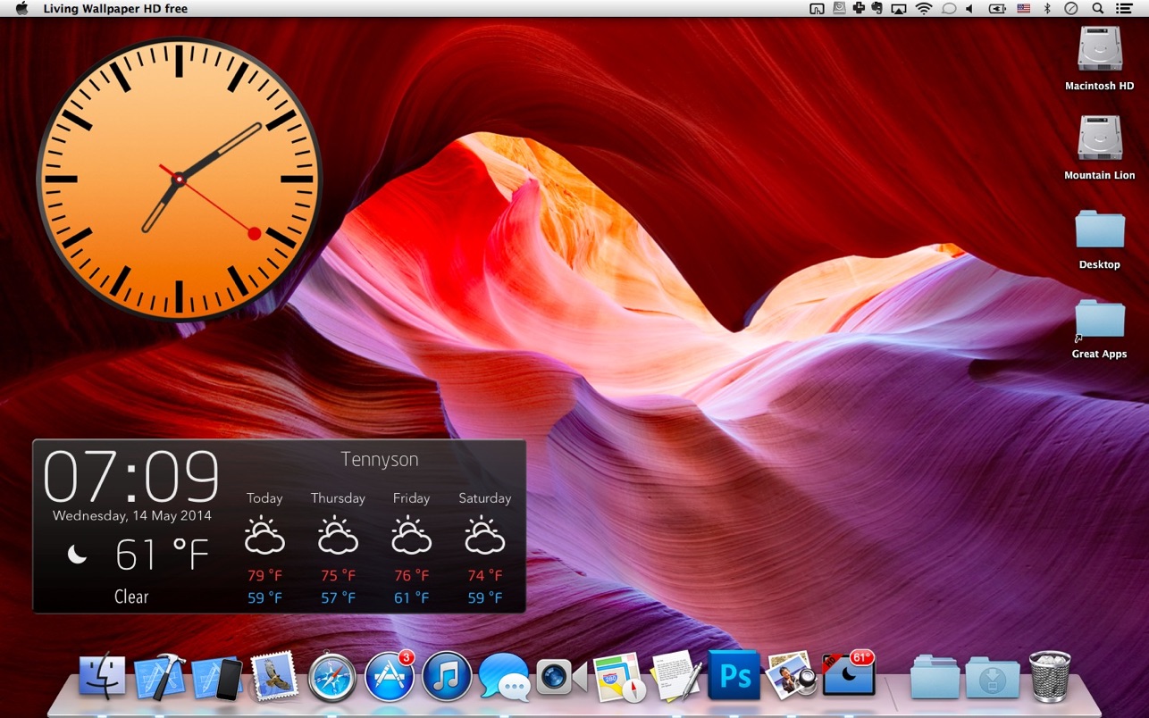 动态壁纸HD+: Living Wallpaper HD 5.2.0 Mac 中文破解版 天气和屏幕保护程序