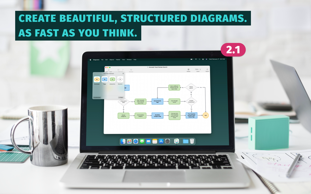 Diagrams 2.2.3 Mac 中文破解版 原生流程图制作工具