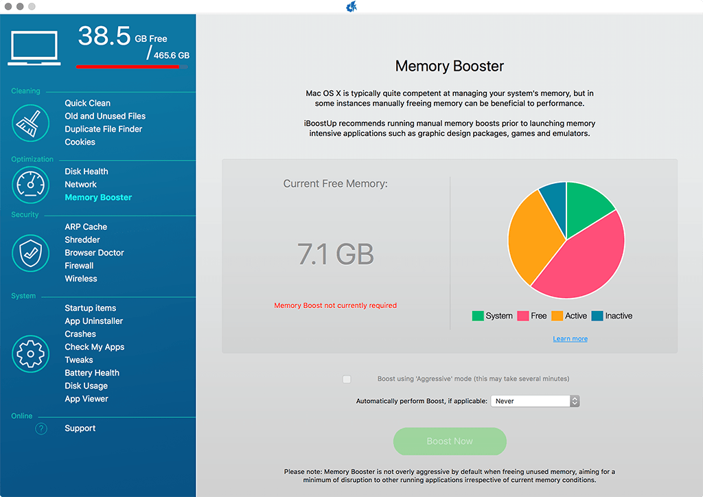 iBoostUp Premium 9.8 Mac 破解版 Mac实时系统优化工具