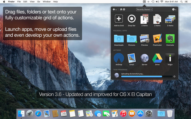 Dropzone 3.8.2 Mac 破解版 - 实用的文件拖拽操作效率工具