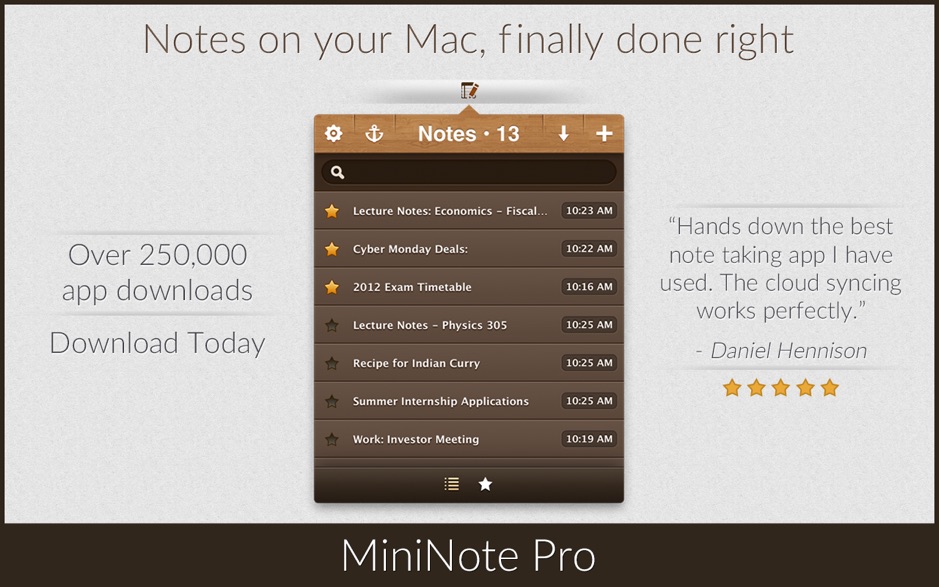 MiniNote Pro 5.91 破解版 – Mac上优秀的笔记记事软件之一