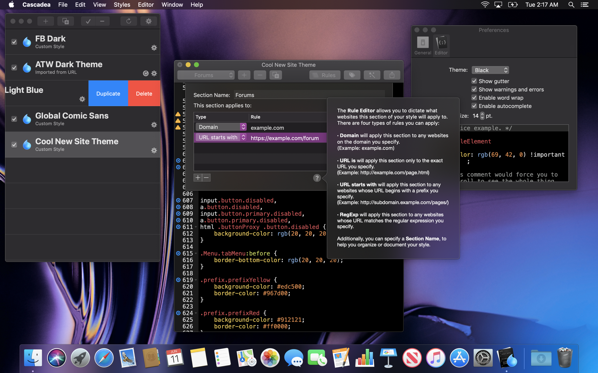 Cascadea 2.1.3 Mac 破解版 适用于Safari的网站样式自定义工具