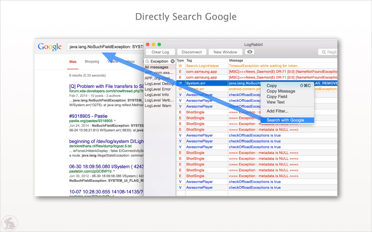 LogRabbit 1.8.0 Mac 破解版 logcat 查看器