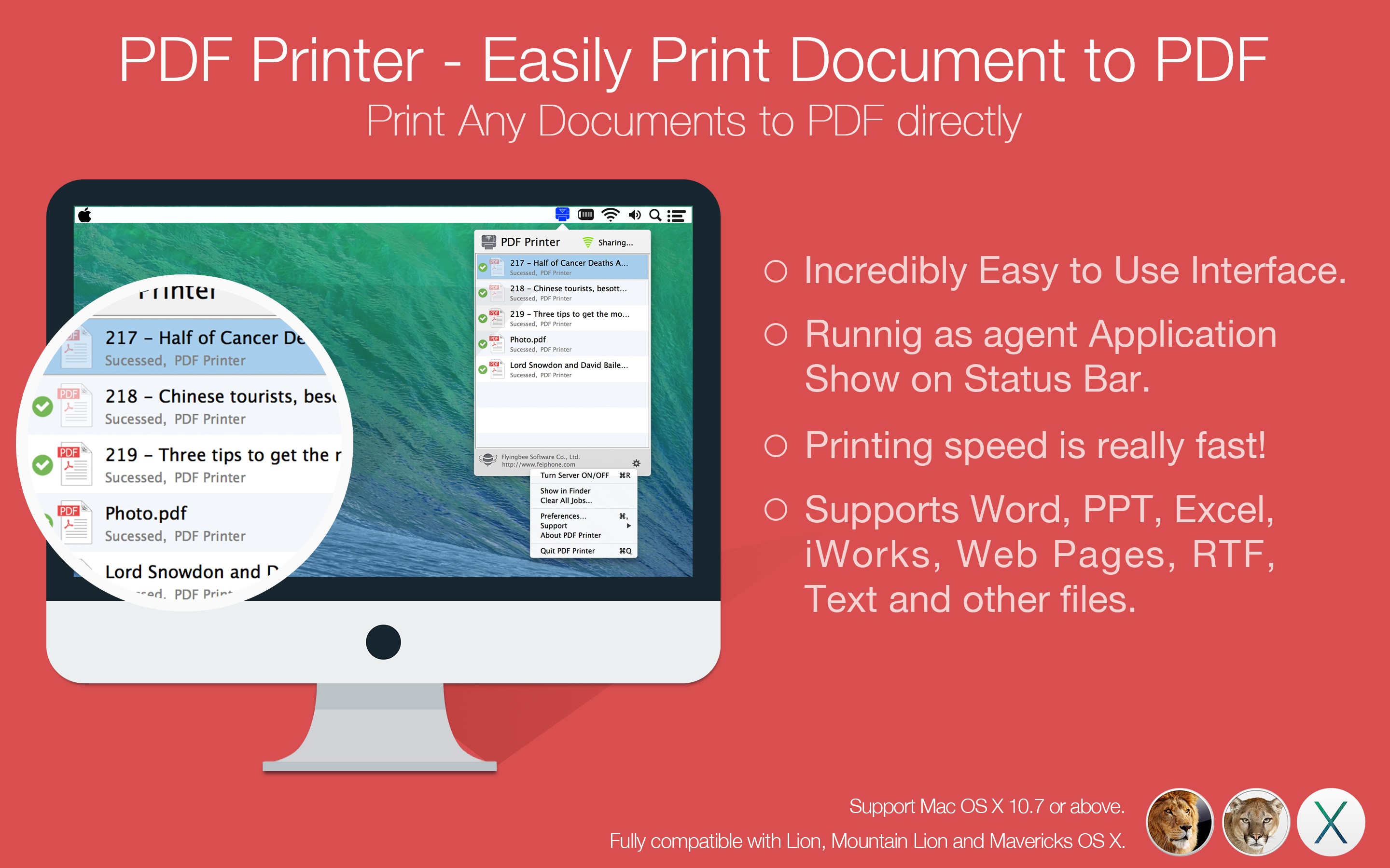 PDF Printer Easily Print to PDF 3.3.3 Mac 破解版 PDF打印软件