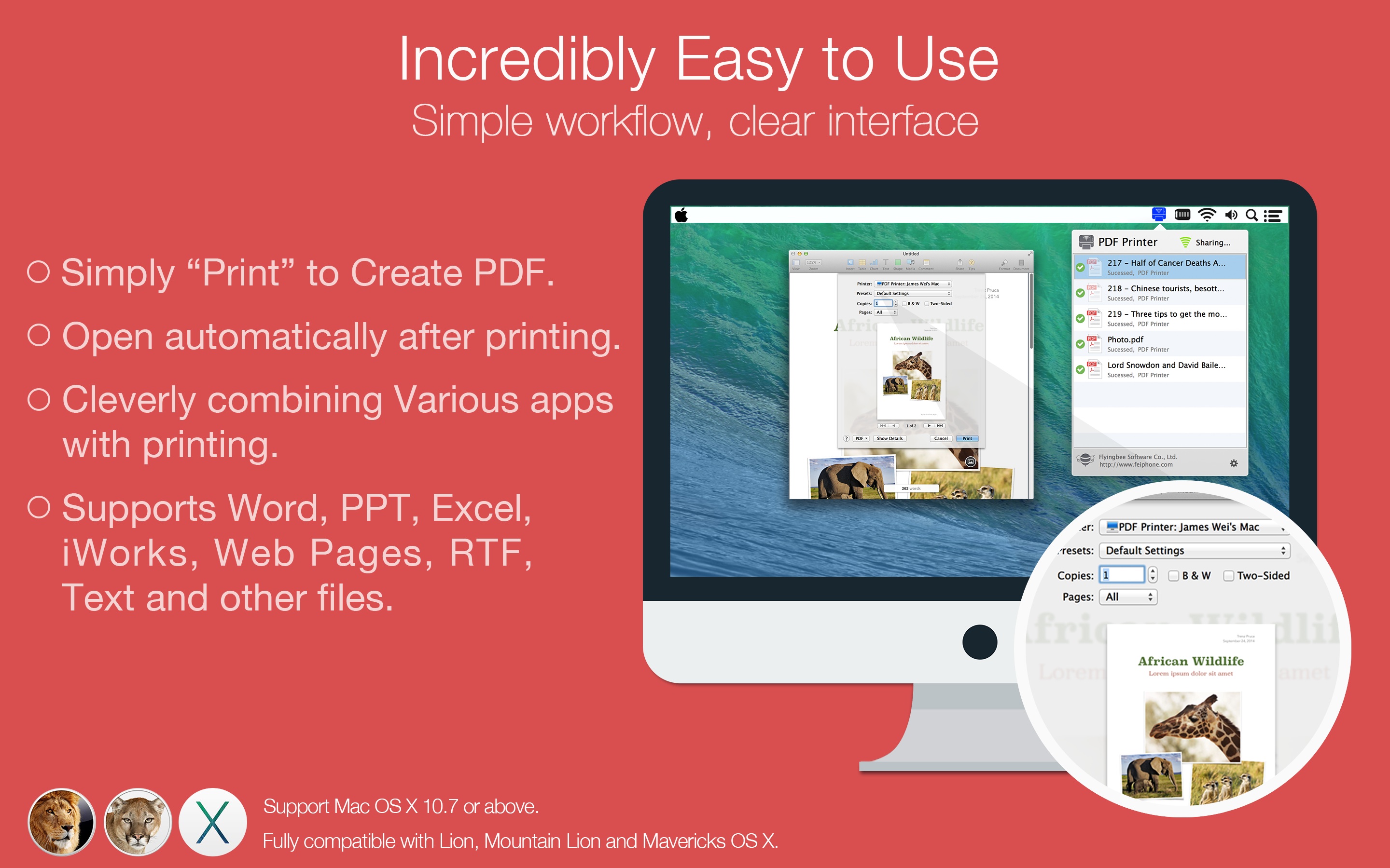 PDF Printer Easily Print to PDF 3.3.3 Mac 破解版 PDF打印软件