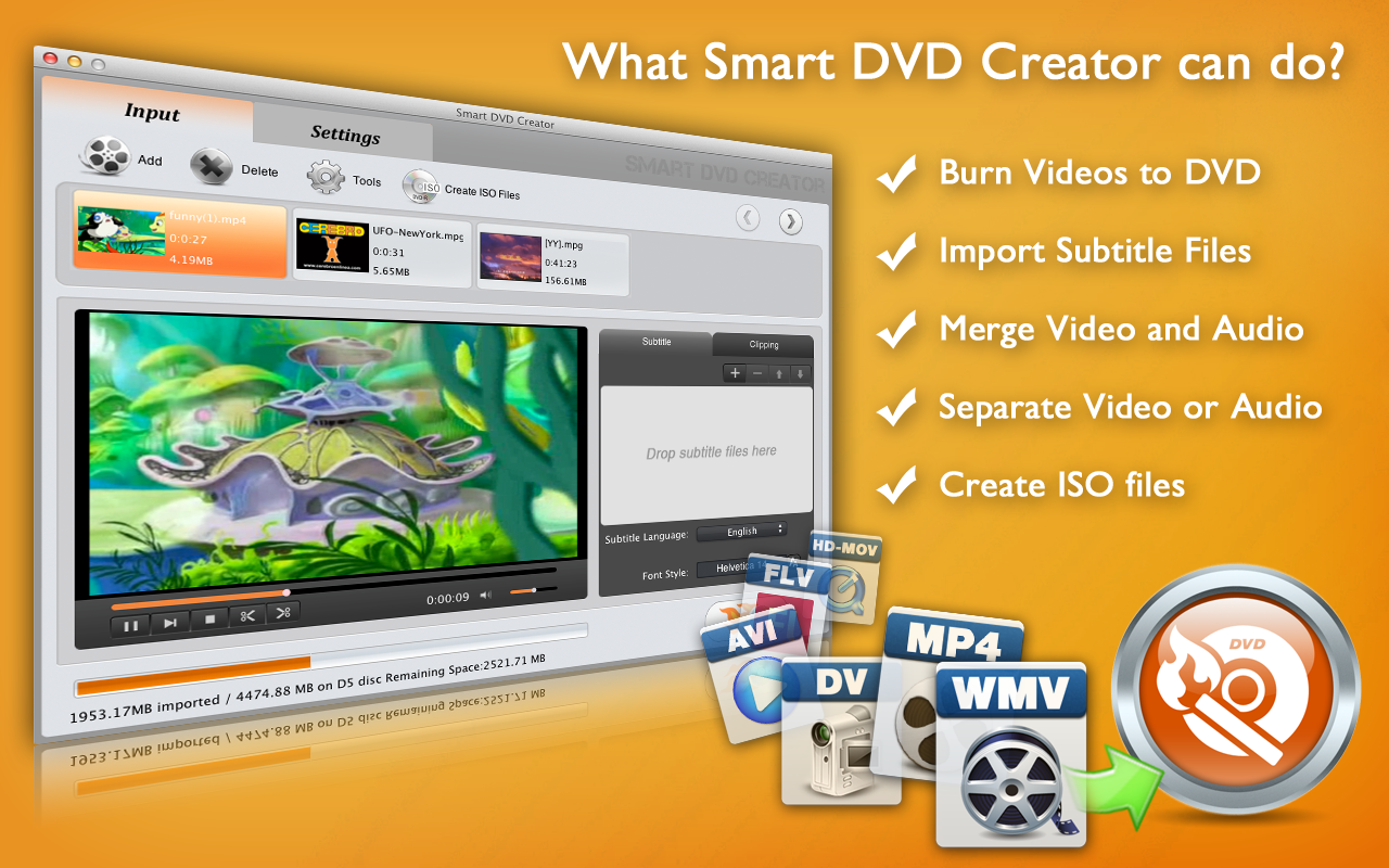 视频刻录 Smart DVD Creator 1.4.0 Mac 破解版 DVD文件刻录工具