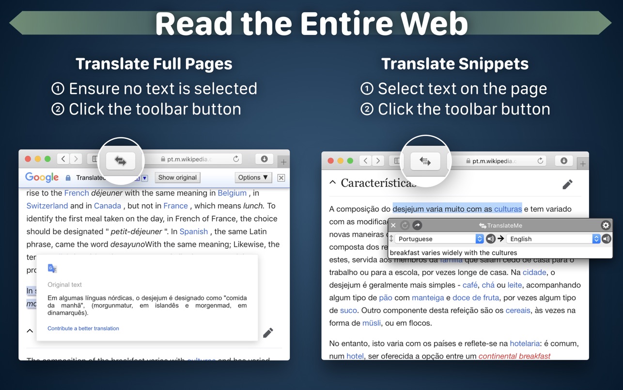 TranslateMe 3.5.3 Mac 破解版 Safari浏览器语言翻译插件