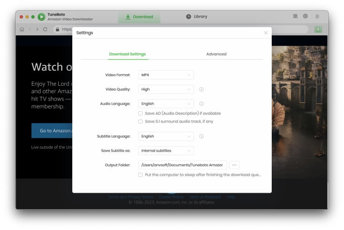 Tuneboto Amazon Video Downloader 1.2.1 Mac 破解版 Amazon视频下载工具