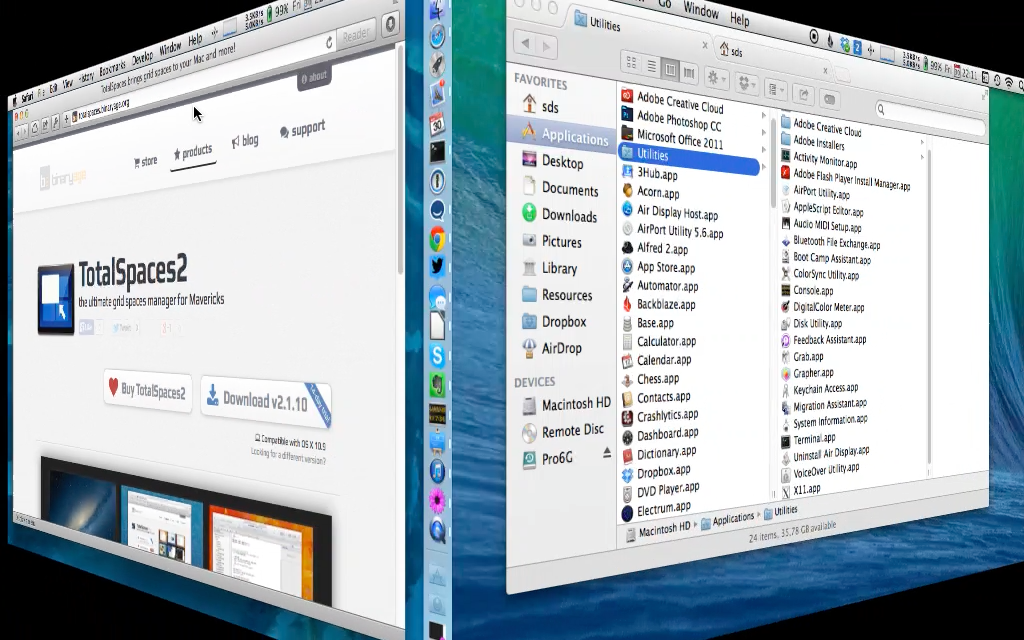 TotalSpaces 2.9.9 Mac 中文破解版 - Mac上优秀的网格式桌面管理工具