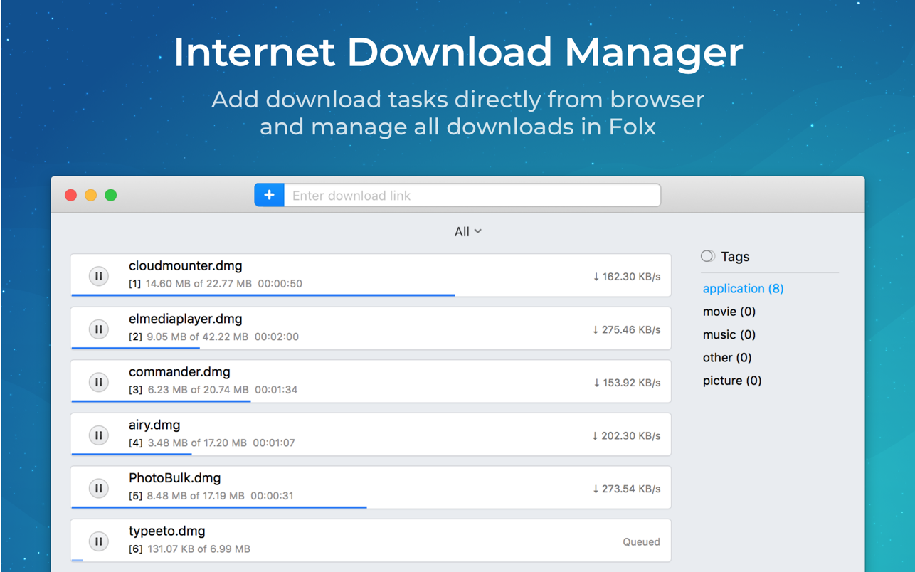 Folx Go+ 5.25 Mac 破解版 Mac上优秀的下载工具